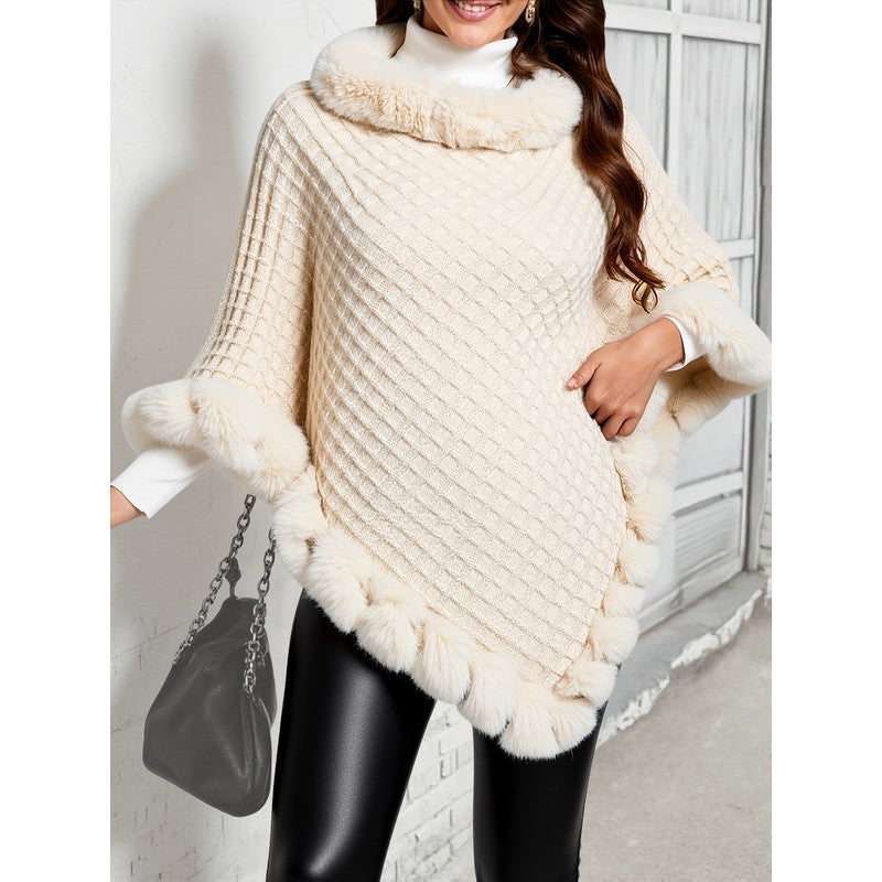Willow | -Trimmed Oversized Poncho