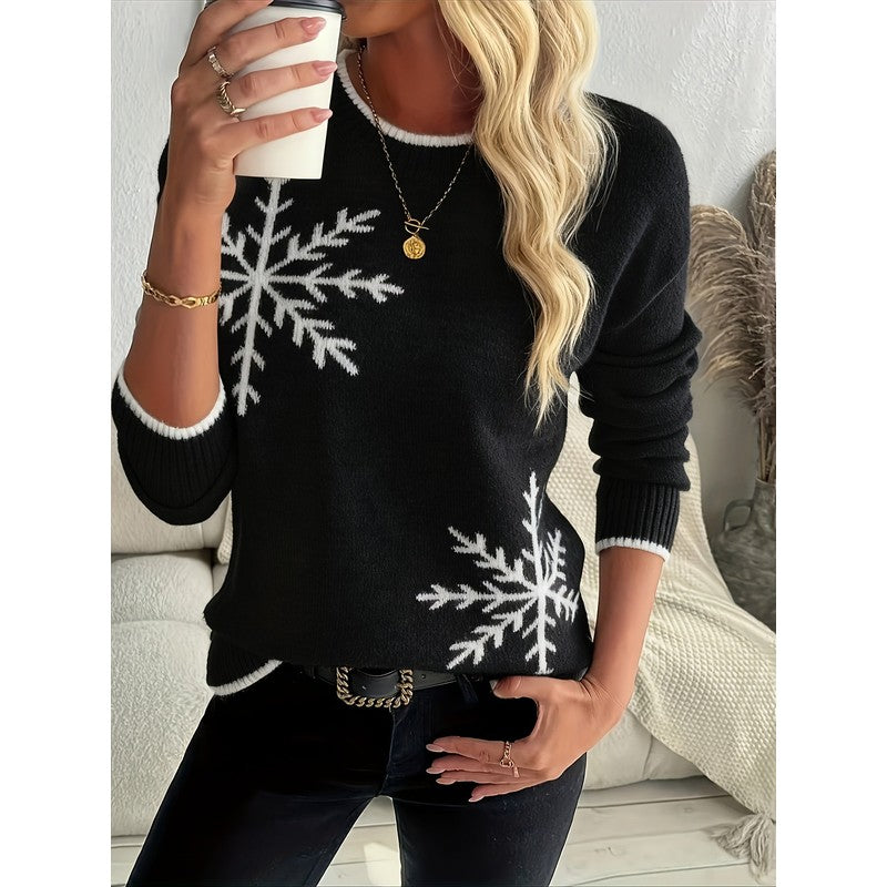 Holly | Snowflake-Embellished Sweater
