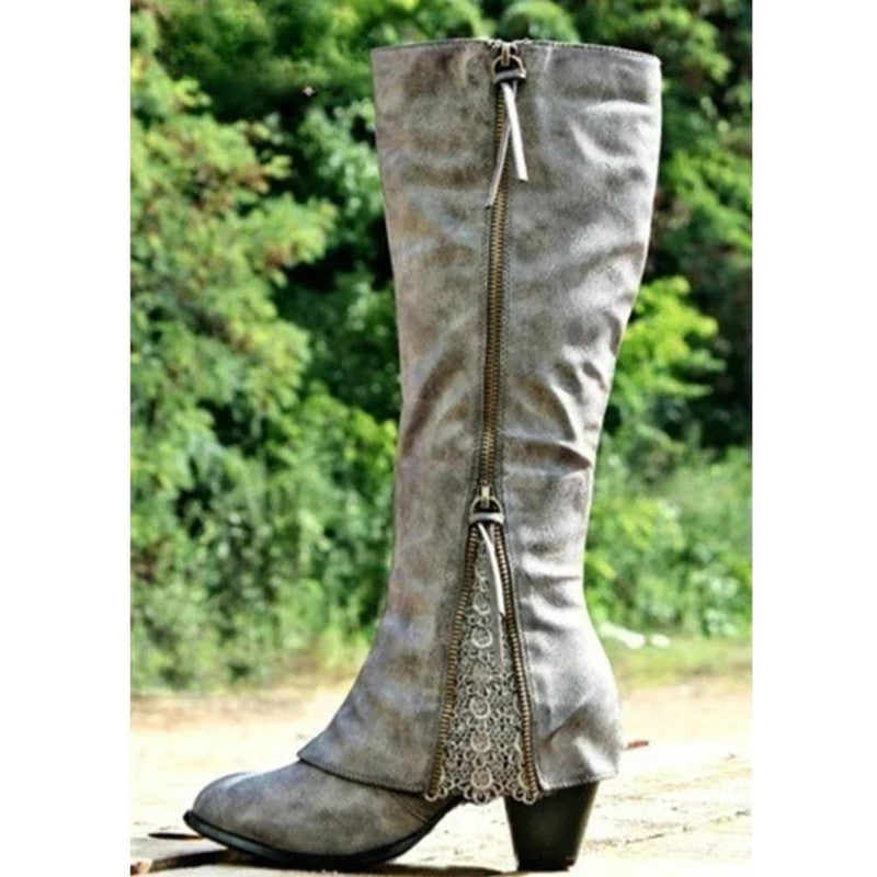Marlowe | Distressed Western Knee High Boots