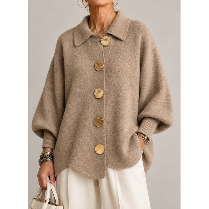 Audrey | Oversized Statement Collar Cardigan