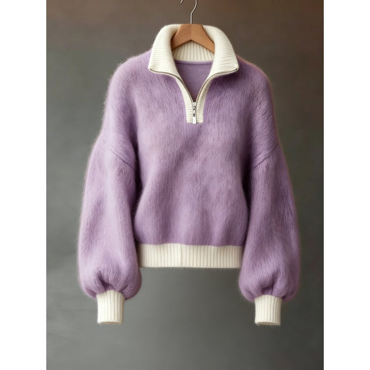 Olivia | Half-Zip Knit Sweater