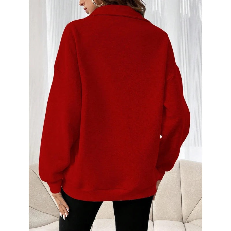 Valerie | Half-Zip Drop Shoulder Sweatshirt