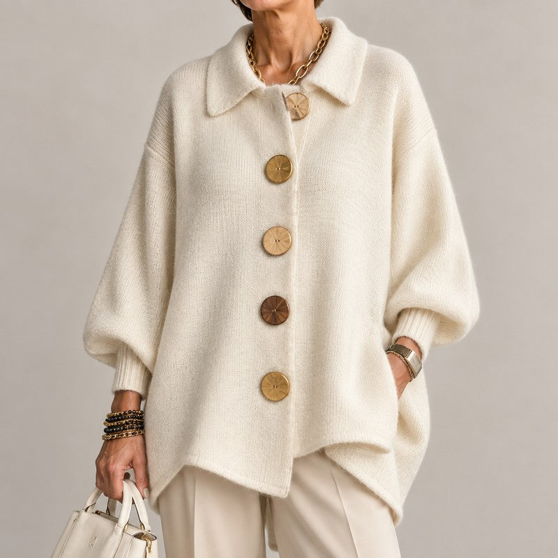 Audrey | Oversized Statement Collar Cardigan