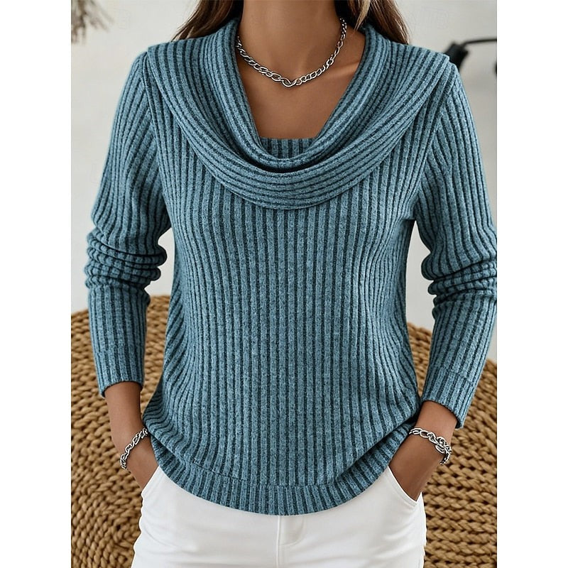 Women's Isadora | Draped Ribbed Knit Top