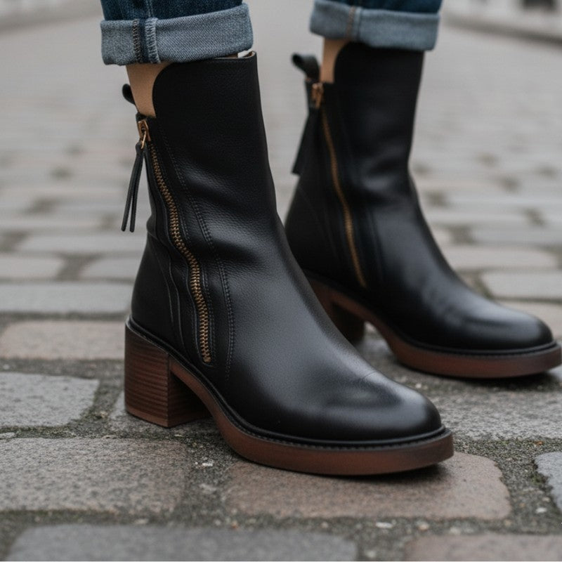 Pernelle | Square Heel Ankle Boots