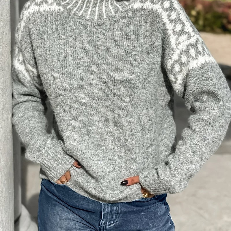 Corinna | Nordic Mock-Neck Sweater