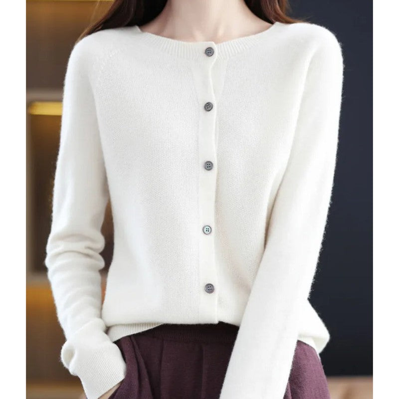 Women Cardigan | Round Neck Knitted Wrap