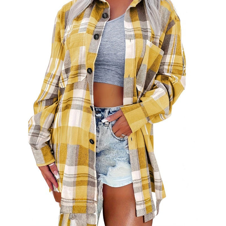 Juliette | Oversized Plaid Long-Sleeve Shirt