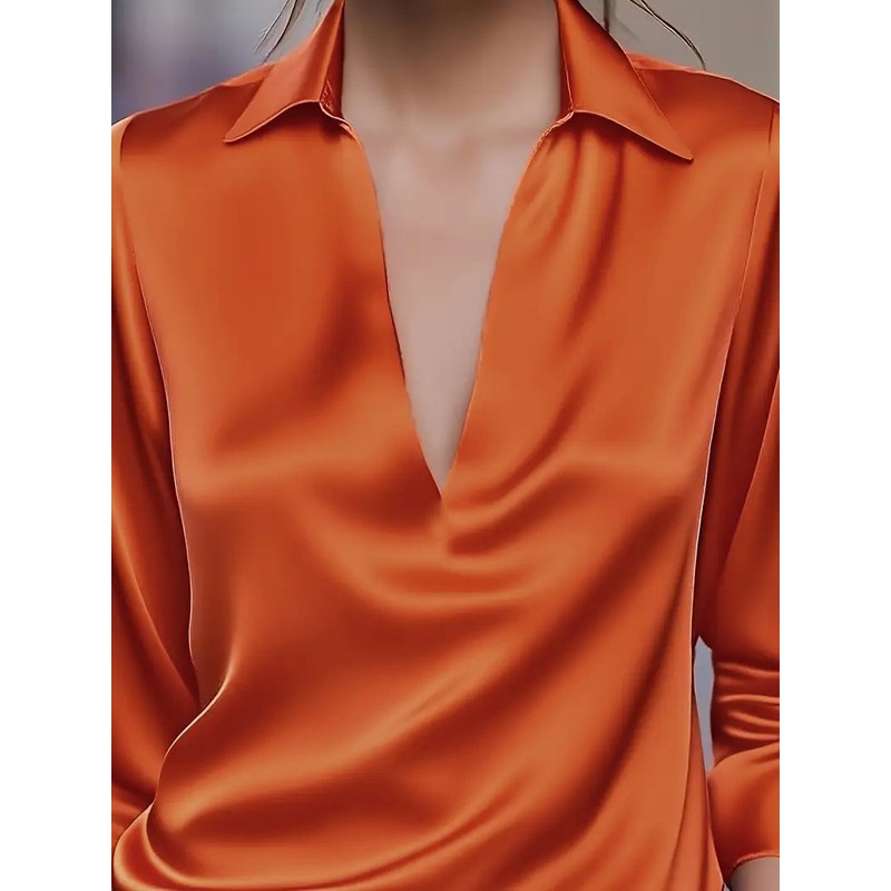 Anna | Soft Structured V-Neck Blouse