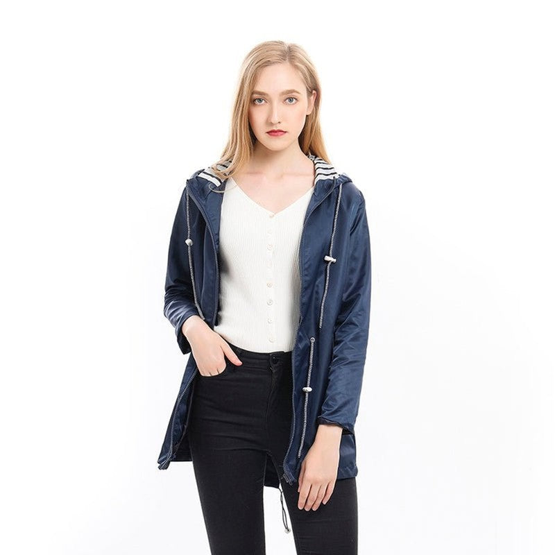 Women Coat | Margaret Hooded Drawstring Silhouette