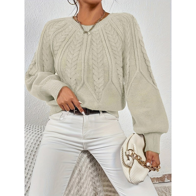 Women's Sweater | Relaxed Cable-Knit Pullover
