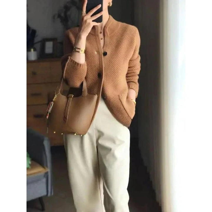 Penelope | Textured Button-Front Cardigan