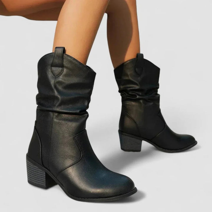 Women's Slouch Western Mid-Calf Boots