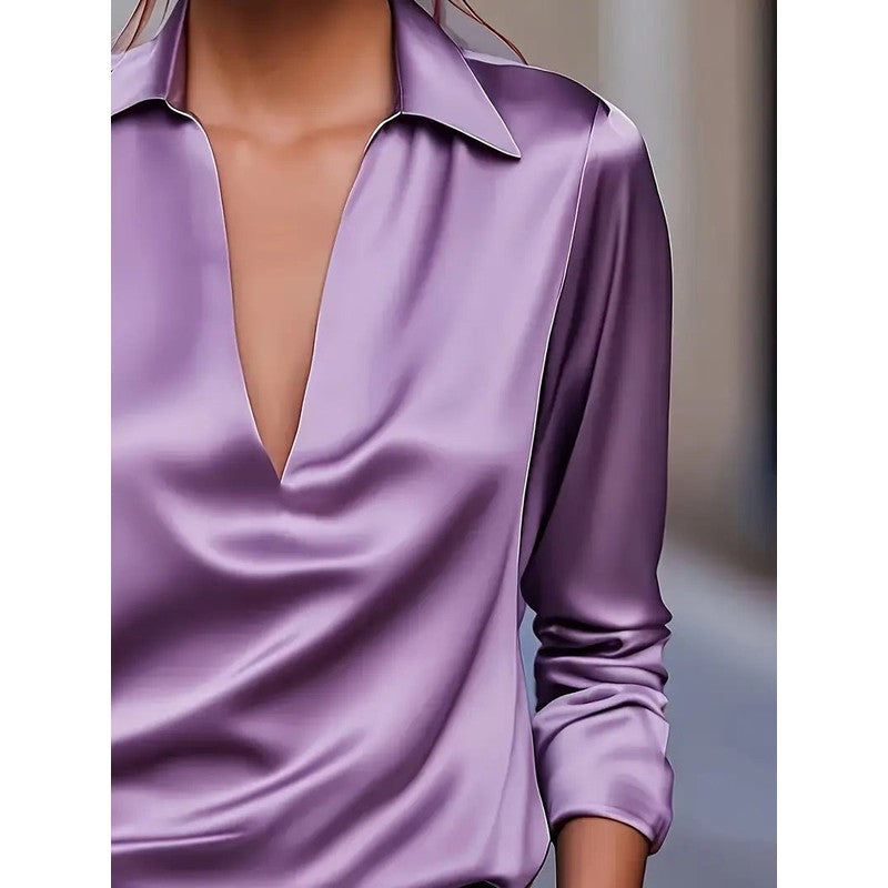 Anna | Soft Structured V-Neck Blouse