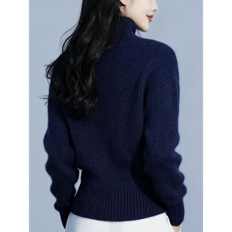 Vienna | High Neck Button Cardigan