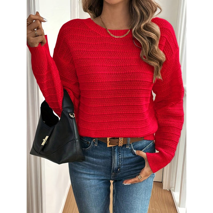 Imogen | Cropped Bow-Back Knit Sweater