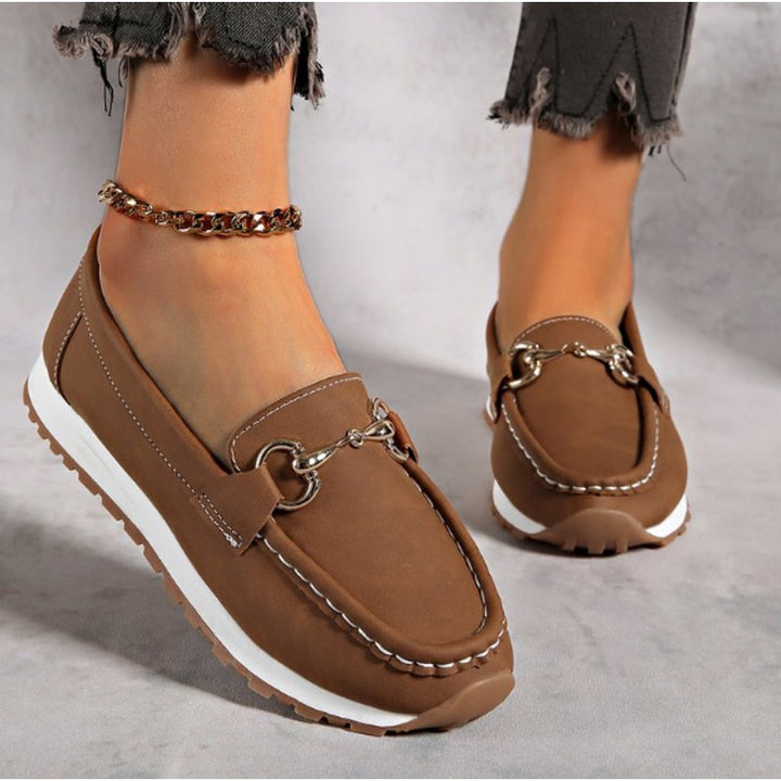 Evelyn | Horsebit Detail Flat Loafers