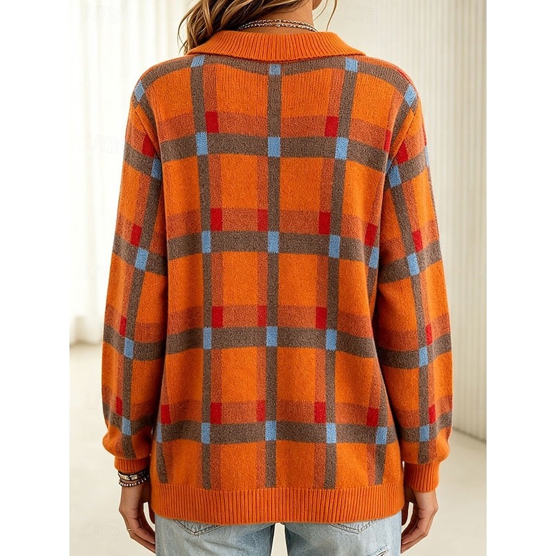 Sophia | Plaid Button Cardigan