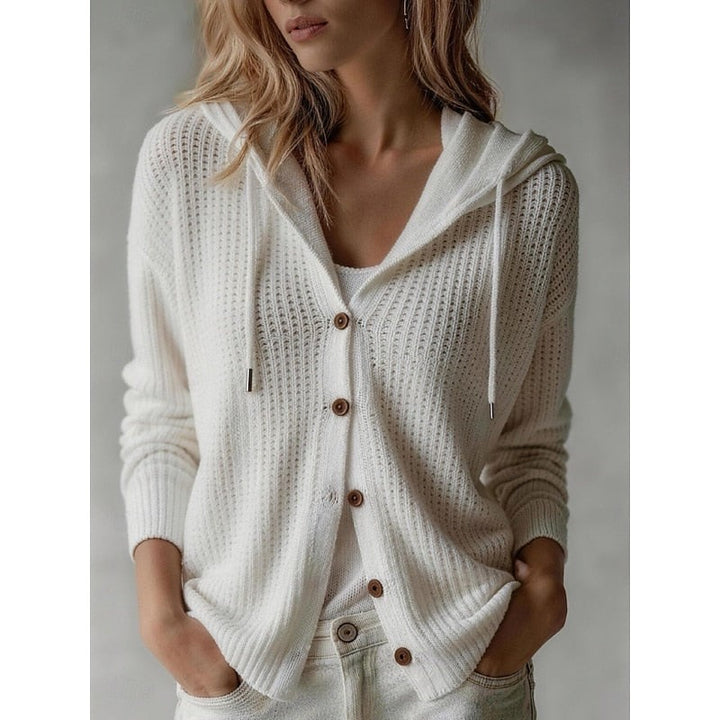 Frances | Relaxed Hooded Button-Front Cardigan