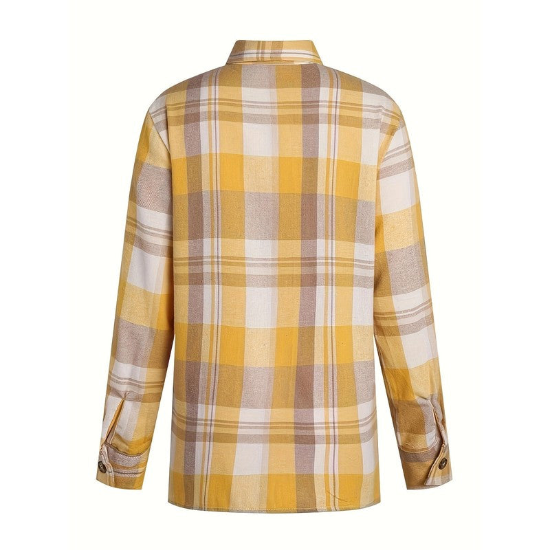 Juliette | Oversized Plaid Long-Sleeve Shirt