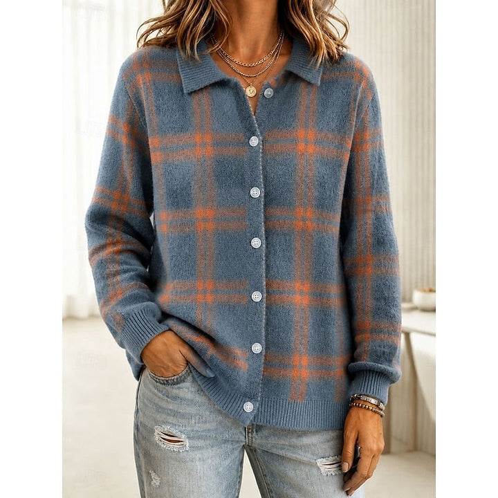 Sophia | Plaid Button Cardigan