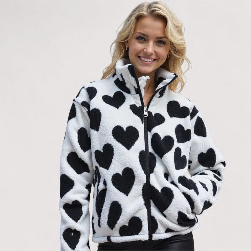 Sommerfeld | Reversible Heart-Pattern Jacket