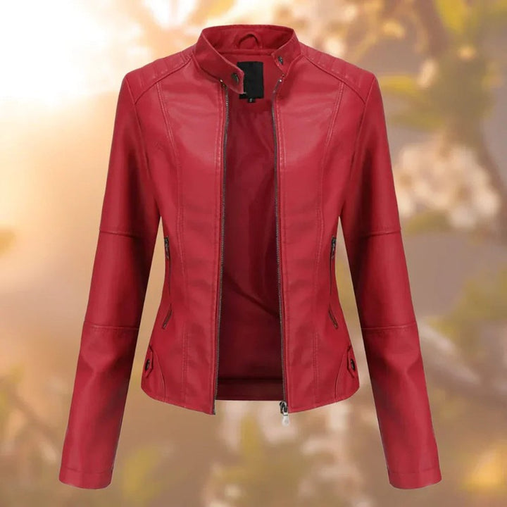 Larissa | Slim-Fit Zip-Up Moto Jacket