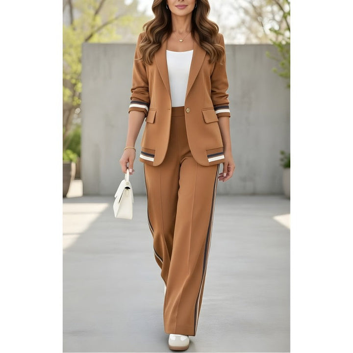 Serena | Completo con blazer strutturato e pantaloni a gamba larga