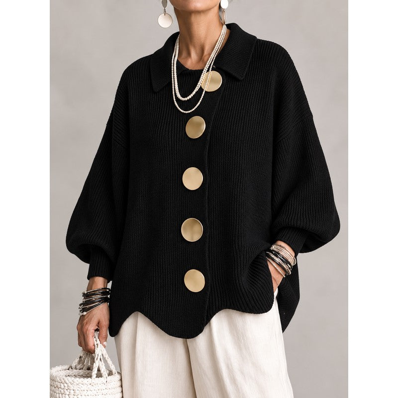 Audrey | Oversized Statement Collar Cardigan
