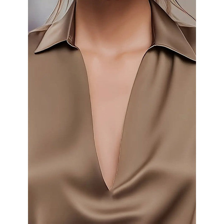 Anna | Soft Structured V-Neck Blouse