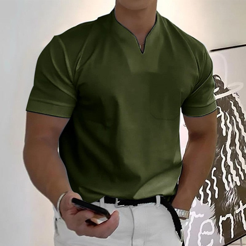 Logan | Structured V-Neck Polo Shirt