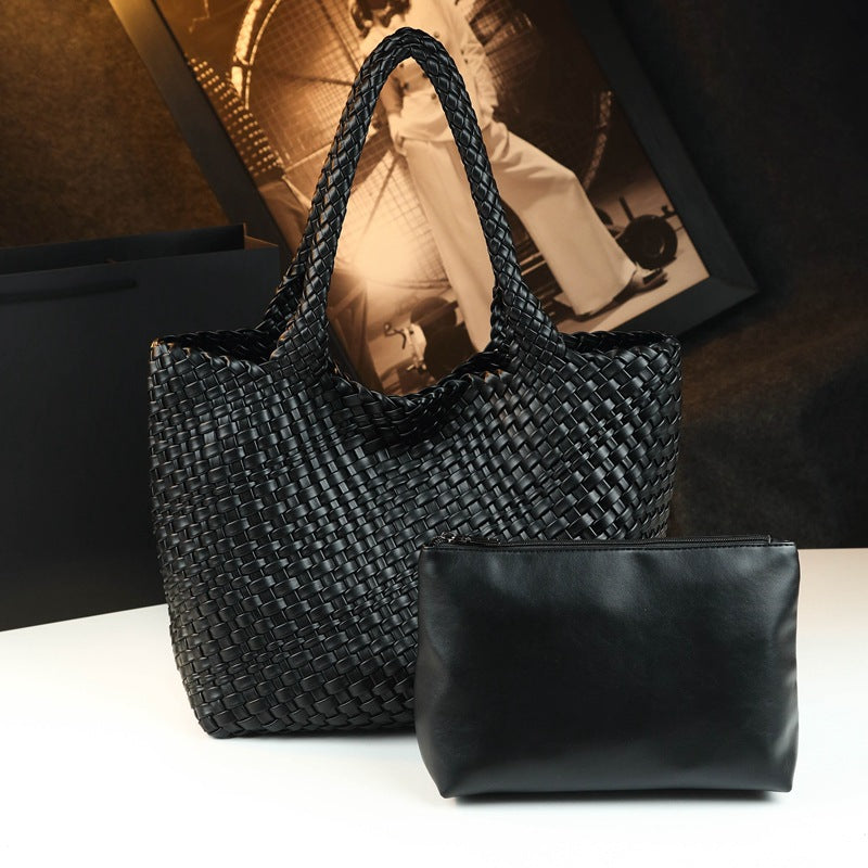 Avery | Geflochtene Leder-Shopper-Tasche
