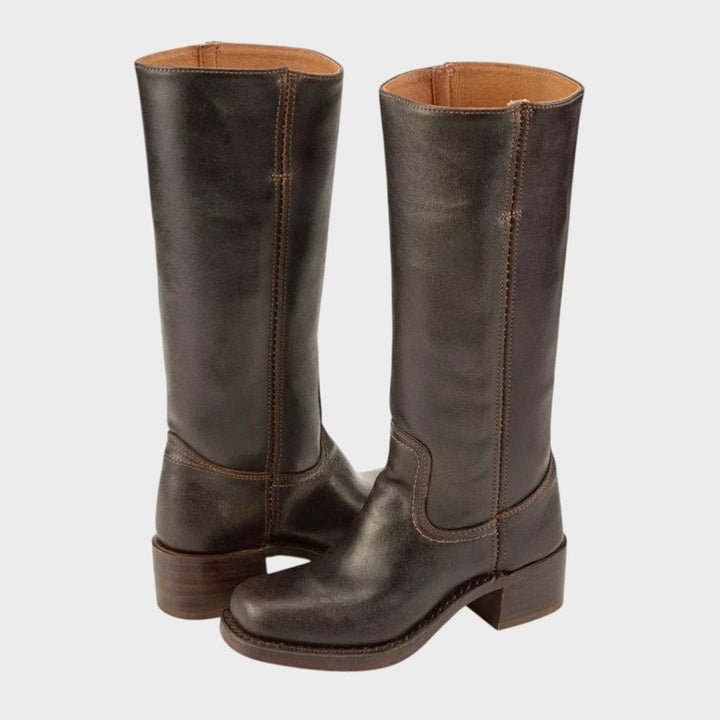 Women Knee-High Distressed Boots