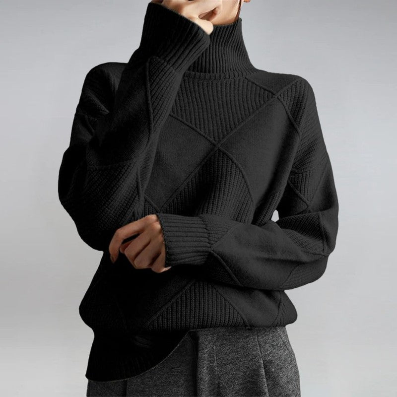 Magdalene | Fold-Over Turtleneck Sweater