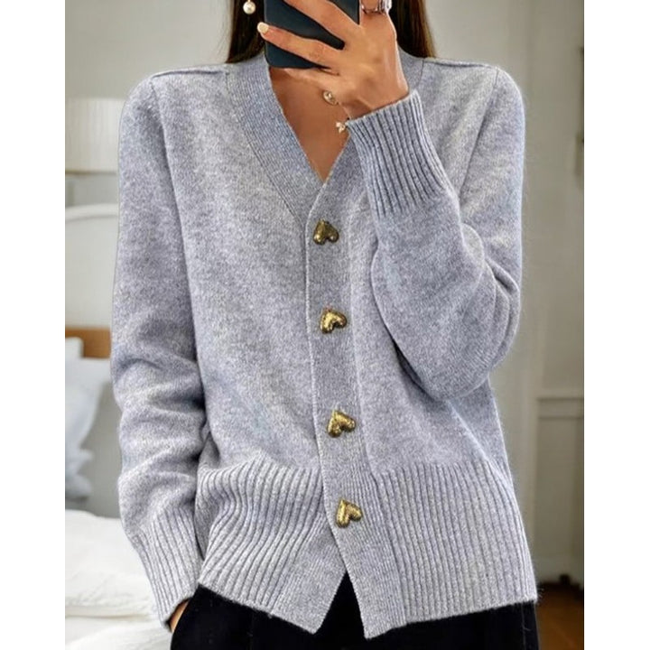 Women's Cardigan | V-Neck Button-Front Knit