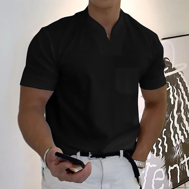 Logan | Structured V-Neck Polo Shirt