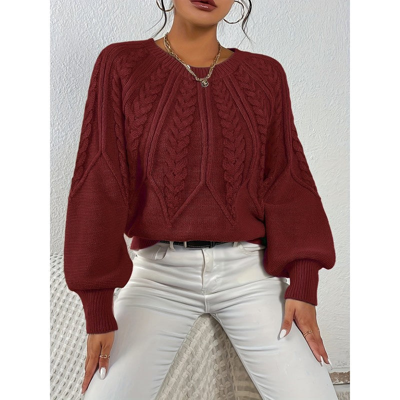 Women's Sweater | Relaxed Cable-Knit Pullover