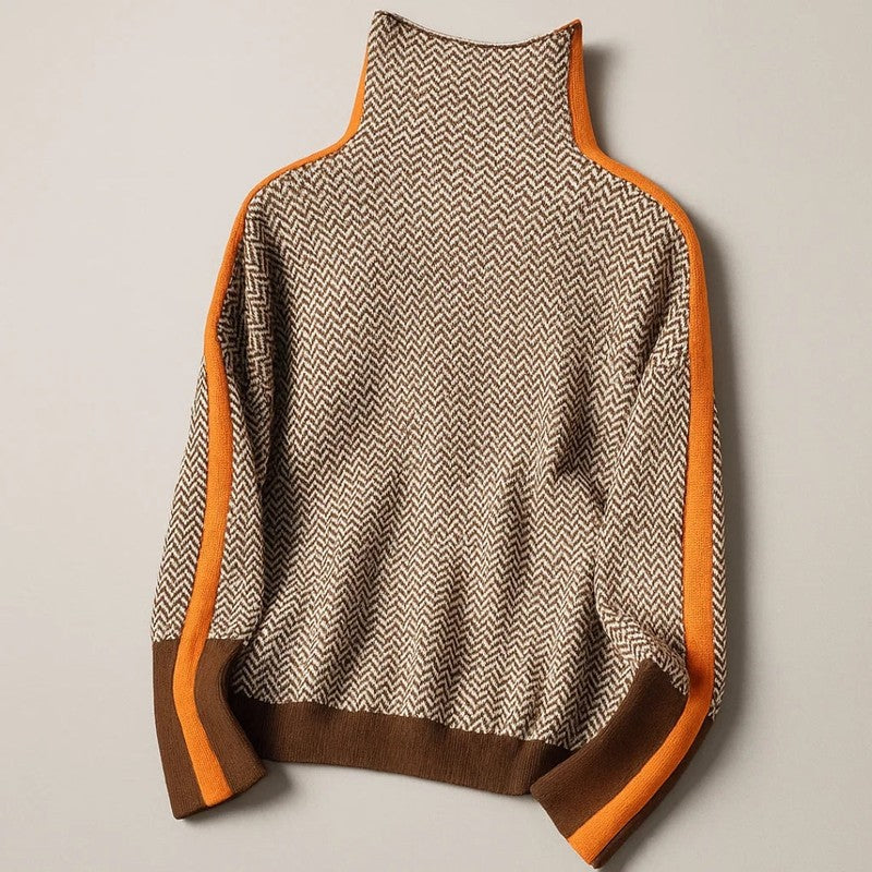 Sophie | High-Neck Striped Sweater