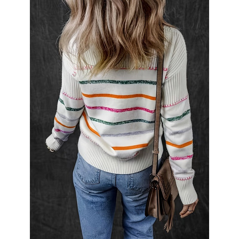 Linnea | Striped Round-Neck Sweater