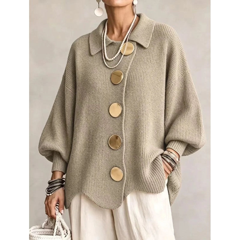 Matilda | Oversized Ribbed Button Cardigan