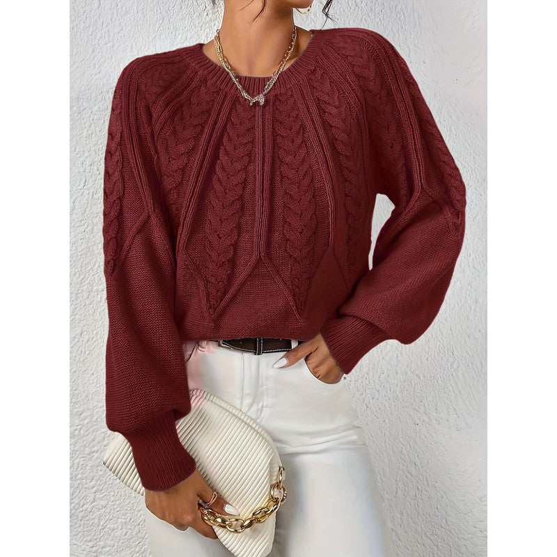 Women's Sweater | Relaxed Cable-Knit Pullover
