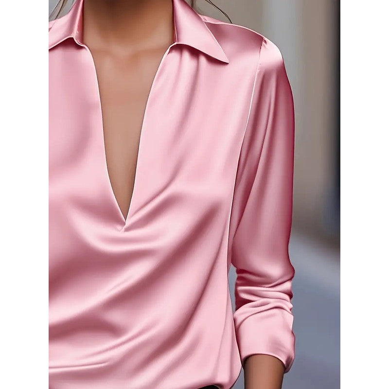 Anna | Soft Structured V-Neck Blouse