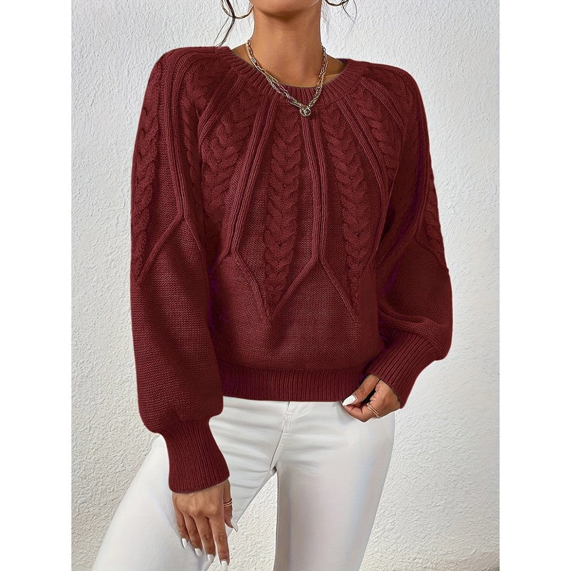 Women's Sweater | Relaxed Cable-Knit Pullover