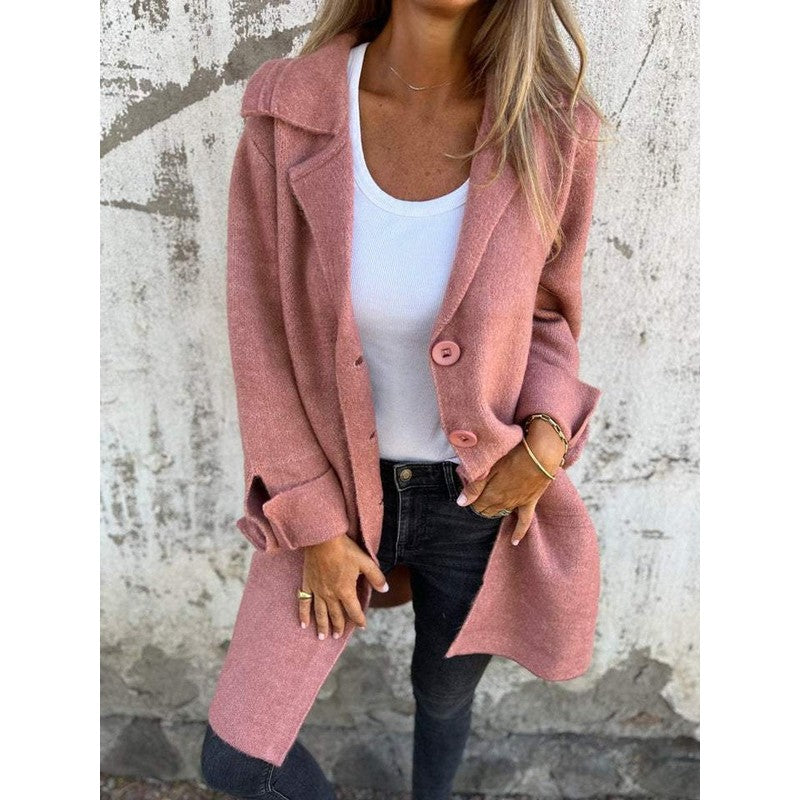 Women's Longline Lapel Coat