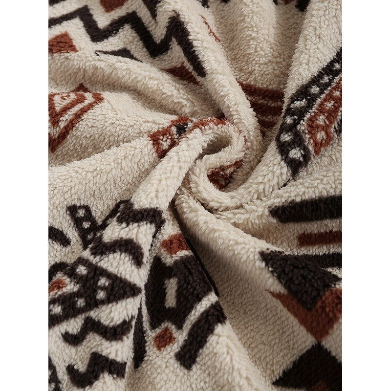 Carmen | Geometric Pattern Zip-Up Jacket