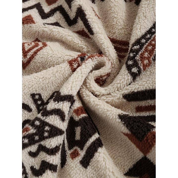 Carmen | Geometric Pattern Zip-Up Jacket