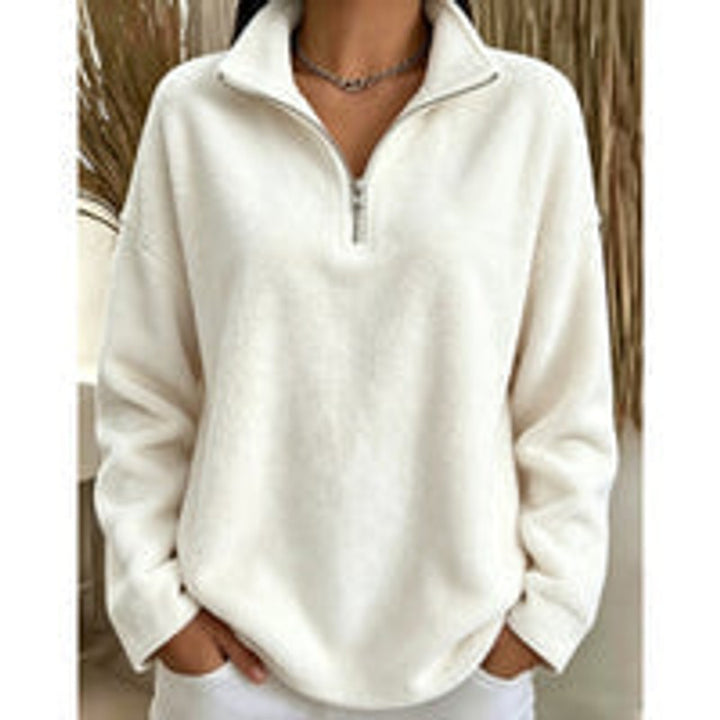 Camille | Half-Zip Stand Collar Pullover Sweater