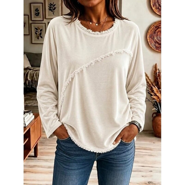Danika | Fringe-Trim Relaxed Tunic Top