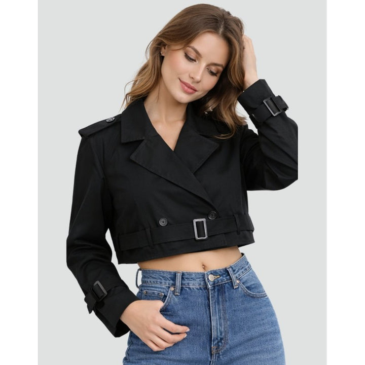 Juliana | Cropped Belted Trench Coat