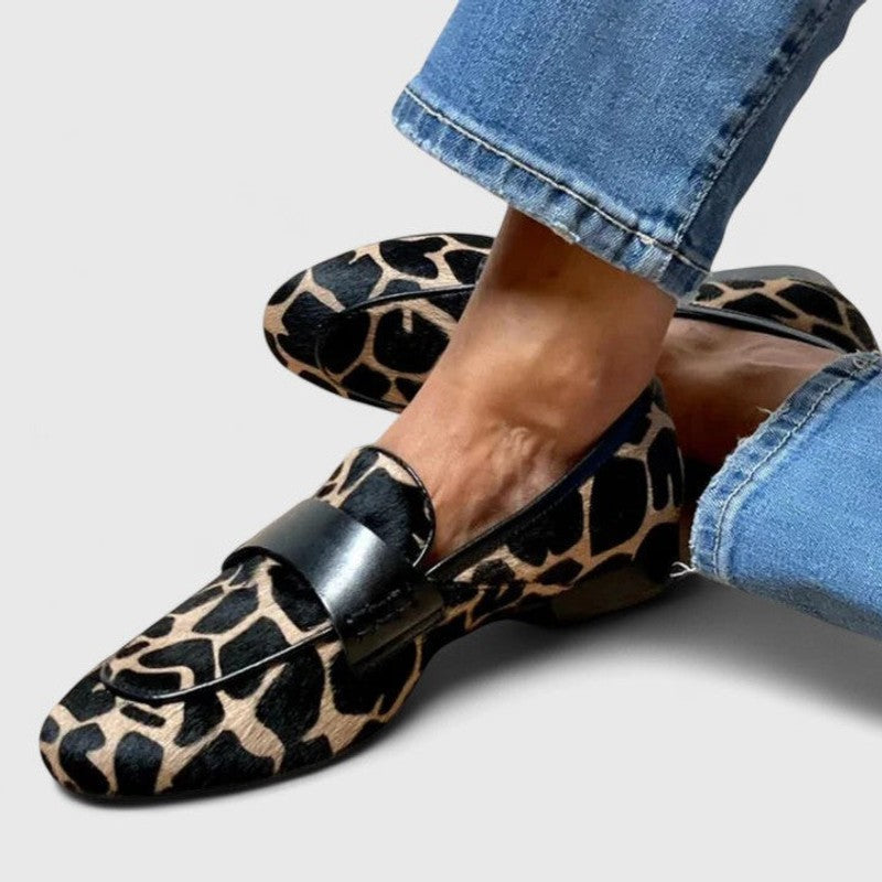 Clyanne | Animal Print Slip-On Loafers